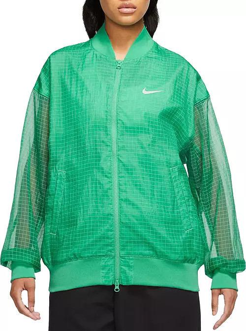 Nike Women's Sportswear Essentials Woven Varsity Bomber Jacket | Dick's Sporting Goods