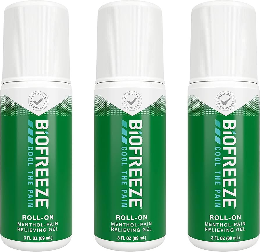 Amazon.com: Biofreeze Roll-On Pain-Relieving Gel 3 FL OZ, Green (Pack Of 3) Topical Pain Reliever... | Amazon (US)