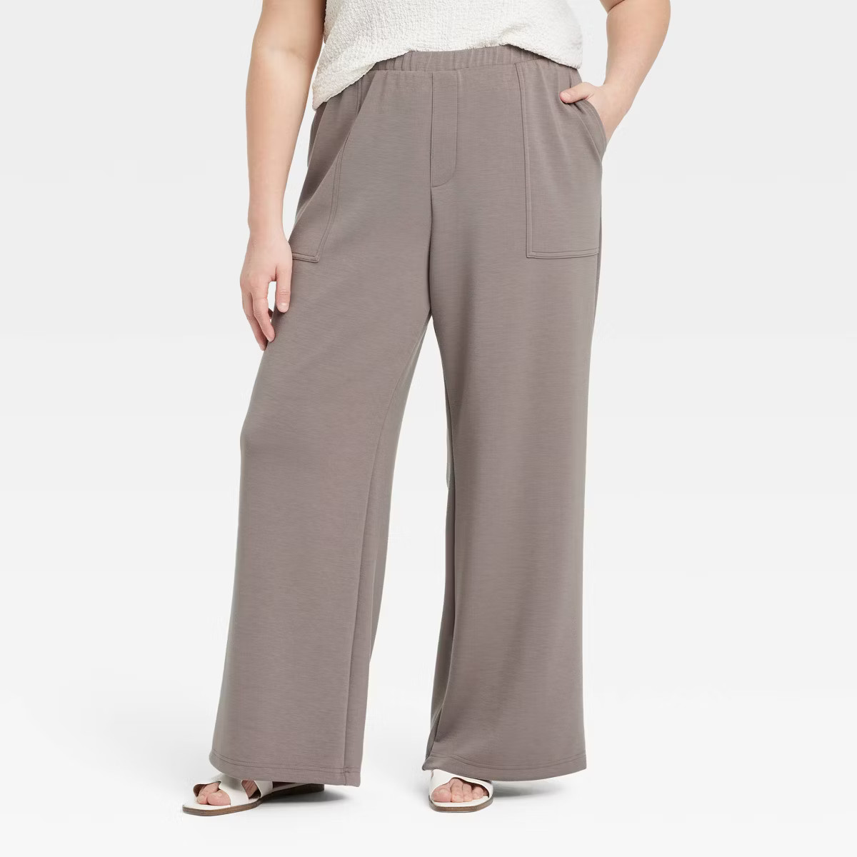 Women's Mid-Rise Sandwash Pull-On Knit Leisure Utility Pants - A New Day™ | Target