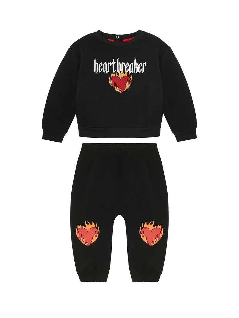 Way To Celebrate Baby Valentine's Day Jogger Set, Sizes 0-3M-6-9M | Walmart (US)