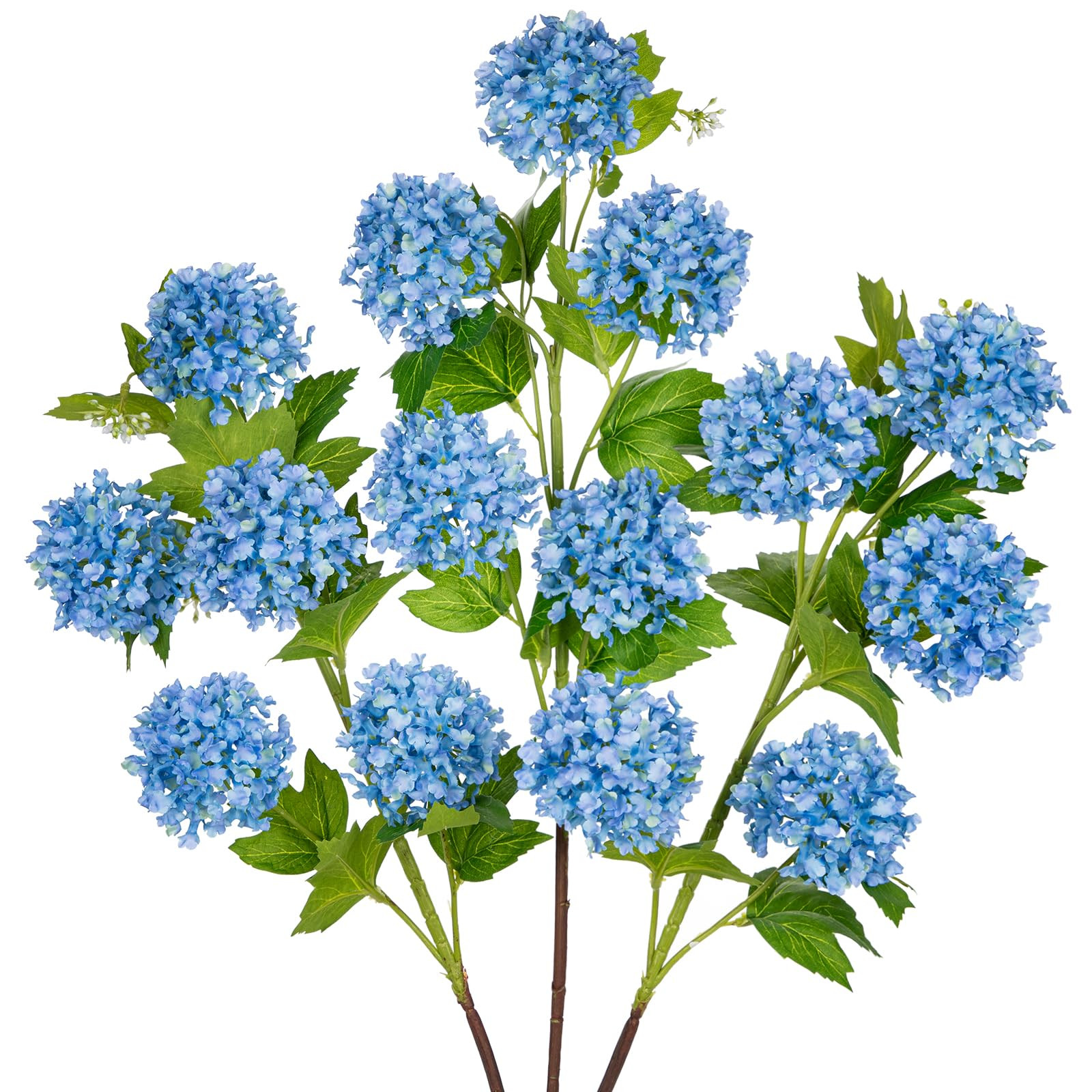 DILATATA Faux Hydrangea Flowers 30" Blue Artificial Hydrangea Spray with 5 Flower Heads, 3 Per Ba... | Amazon (US)