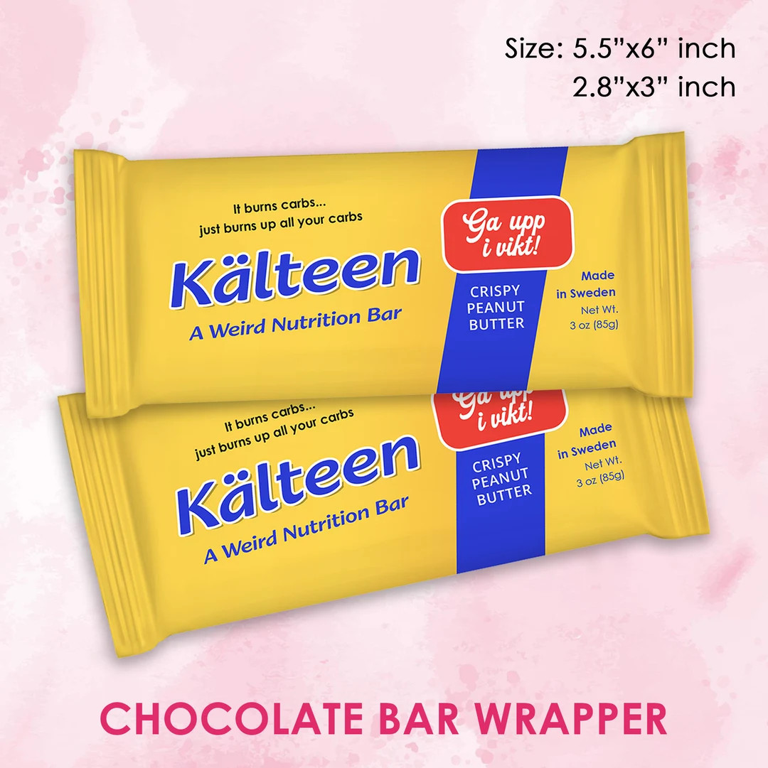 Kalteen Bar Wrap, Mean Girls theme party, chocolate bar wrapper, DIY, favors, Birthday party deco... | Etsy (US)
