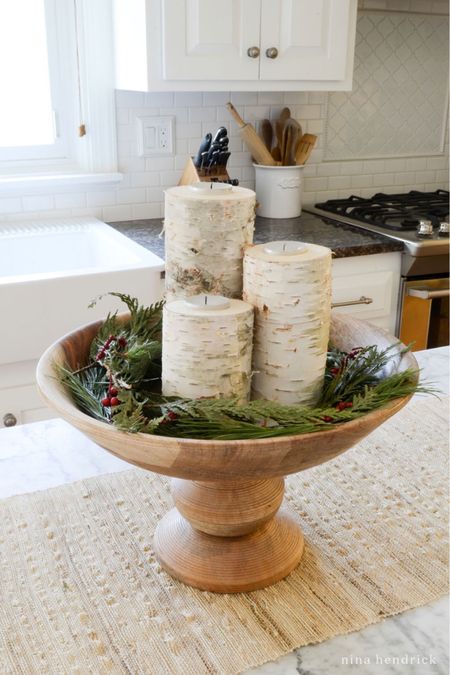 If you can get your hands on some birch logs, try out these birch tea light candle holders for a fun Christmas centerpiece! 

#LTKHoliday #LTKSeasonal #LTKhome