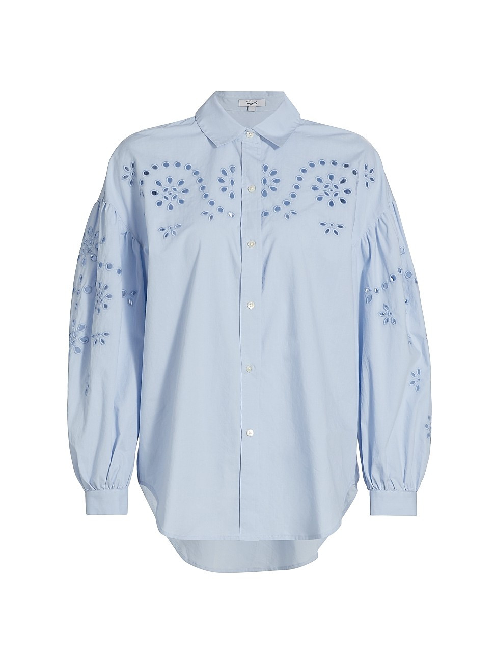 Women's Alister Eyelet Cotton Button-Front Shirt - Blue Jay - Size XL - Blue Jay - Size XL | Saks Fifth Avenue