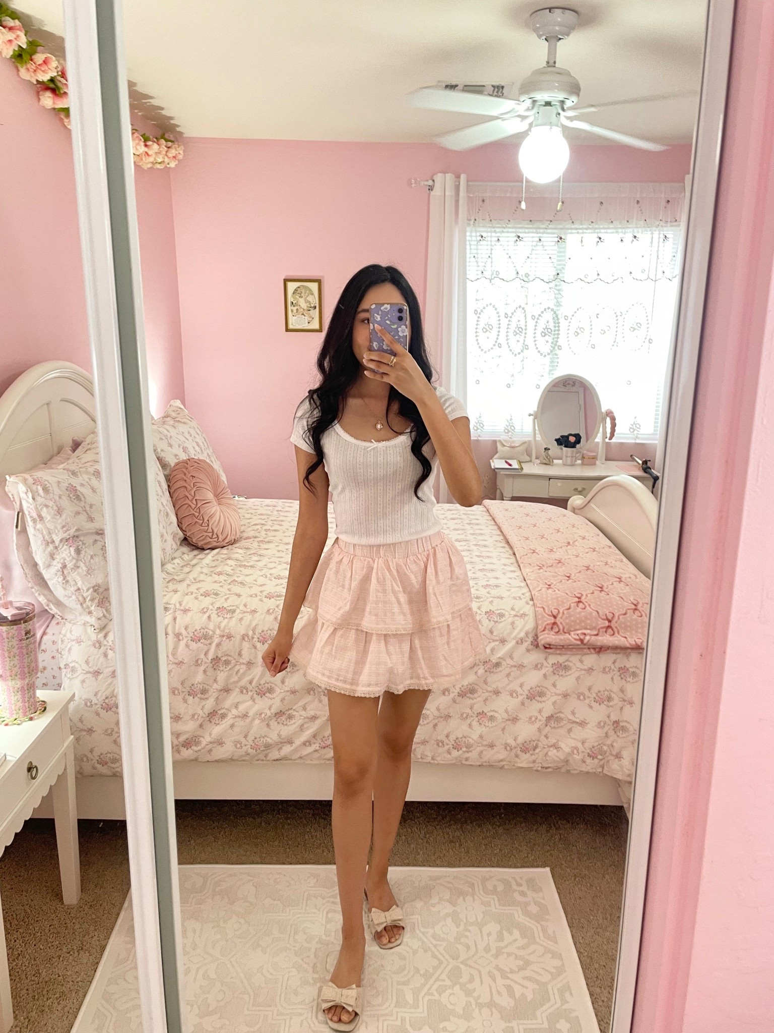 Summer outfit idea! 🌸 Love styling skirts in spring / summer and this one is giving loveshackfancy vibes for less! 🤍🎀

#girlystyle #outfitidea #summeroutfit 

#LTKSeasonal #LTKFindsUnder100 #LTKShoeCrush