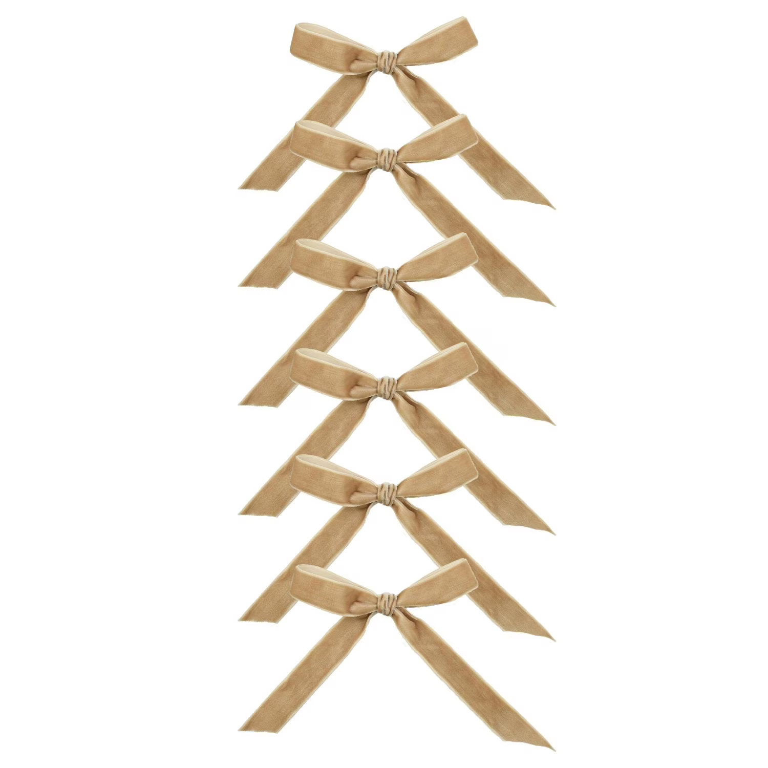 FRAÎCHE Holiday Brown Velvet Bow Clips Ornament Set, 6 pack, Measures 4.7" in length; 6 counts | Walmart (CA)