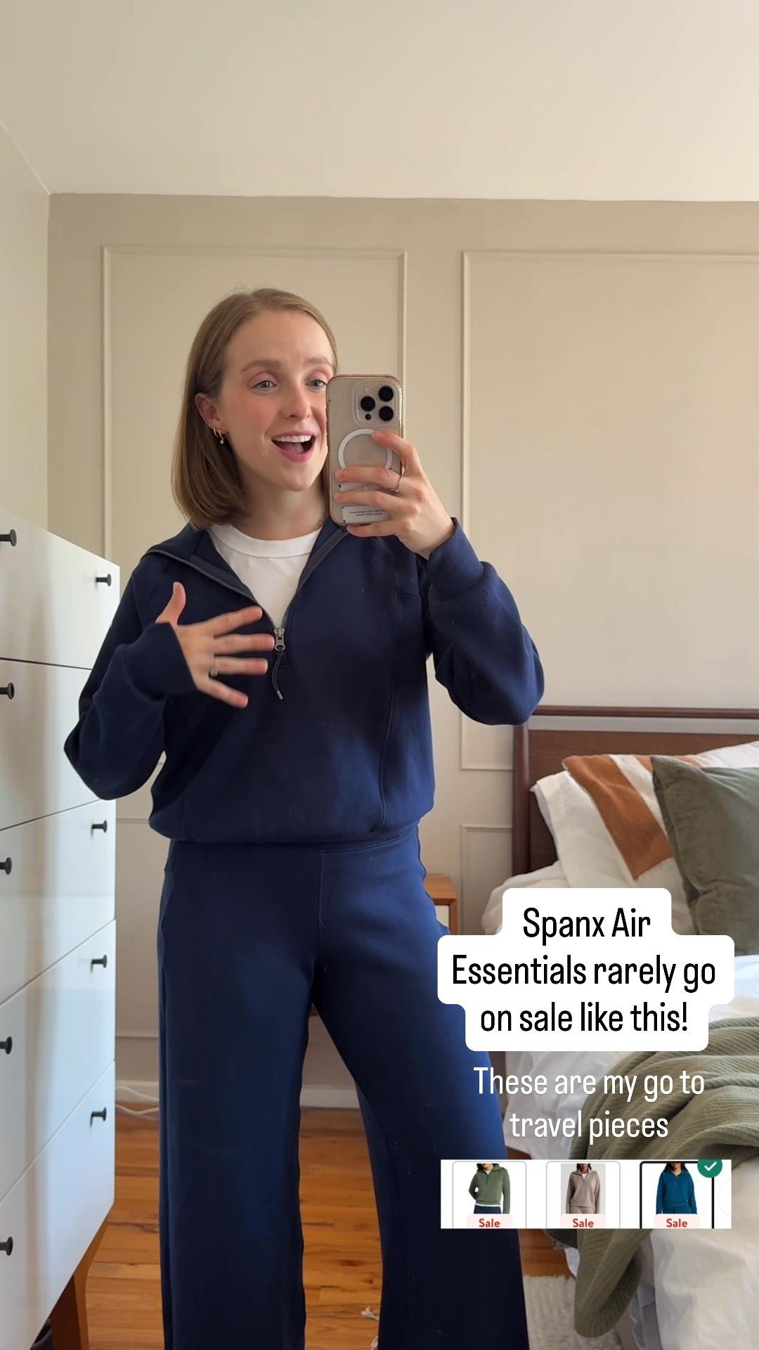 30% off Spanx sale! The Air essentials material is so plush and breathable there’s nothing else like it. Wearing xs in zip up and xs petite in pants

#LTKPetite #LTKSaleAlert #LTKootd