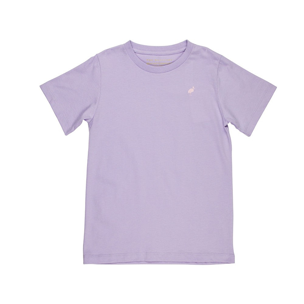 Sir Proper's T-Shirt & Onesie - Lauderdale Lavender with Palm Beach Pink Stork | The Beaufort Bonnet Company