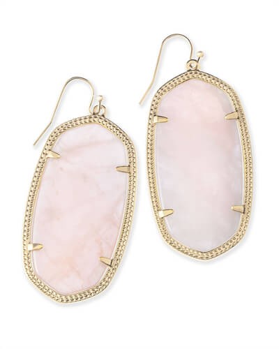 Danielle Earrings in Rose Quartz | Kendra Scott