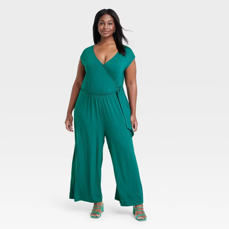 Women's Wide Leg Knit Jumpsuit - Ava & Viv™ | Target
