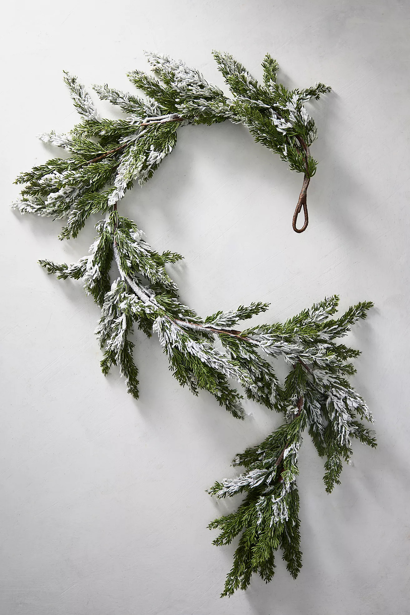 Faux Snowy Pine Garland, 72" | Anthropologie (US)
