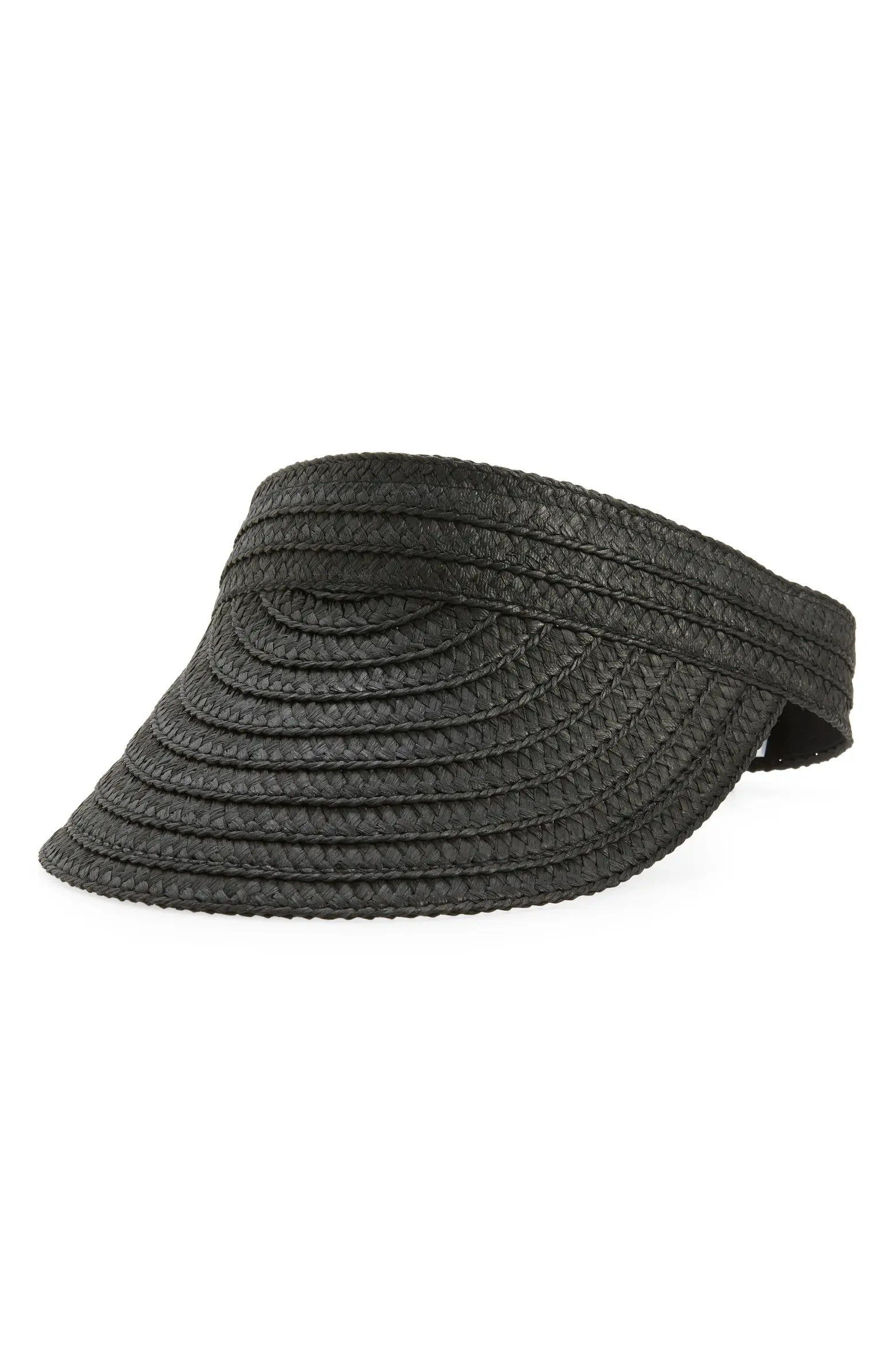 Packable Braided Straw Visor | Nordstrom