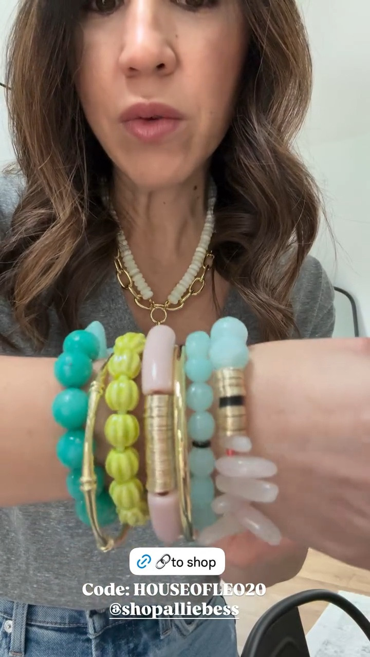 Code: HOUSEOFLEO20. It’s live! My spring jewelry collection with @shopalliebess is finally available to shop.

Spring jewelry, spring, bracelets, beaded bracelets, bracelet stack, cross charm, cross necklace, statement necklace.





#LTKSaleAlert #LTKOver40