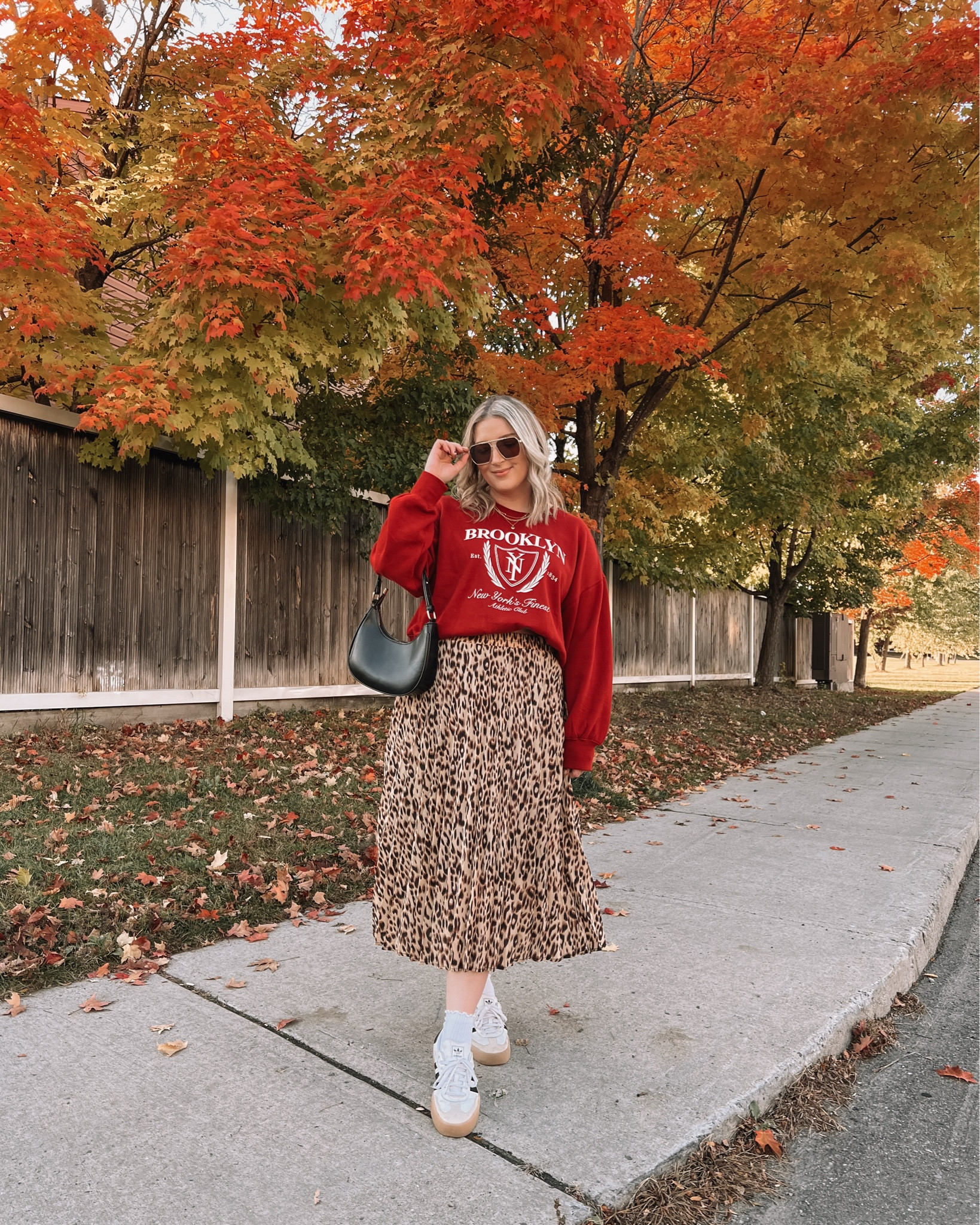 Styling fall trends! Sized up to XL in the red sweatshirt for an oversized fit. My leopard print skirt is an Amazon find and so good! It’s lined and fits TTS. I sized up 1 to XL for length since I’m 5’8. My adidas sambas are super comfy but run big - I’m usually a 9.5-10 and wear a 9


#LTKmidsize #LTKautumn #LTKcanada