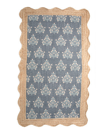 3x5 Woodland Weeds Floral Printed Jute Scatter Rug | TJ Maxx