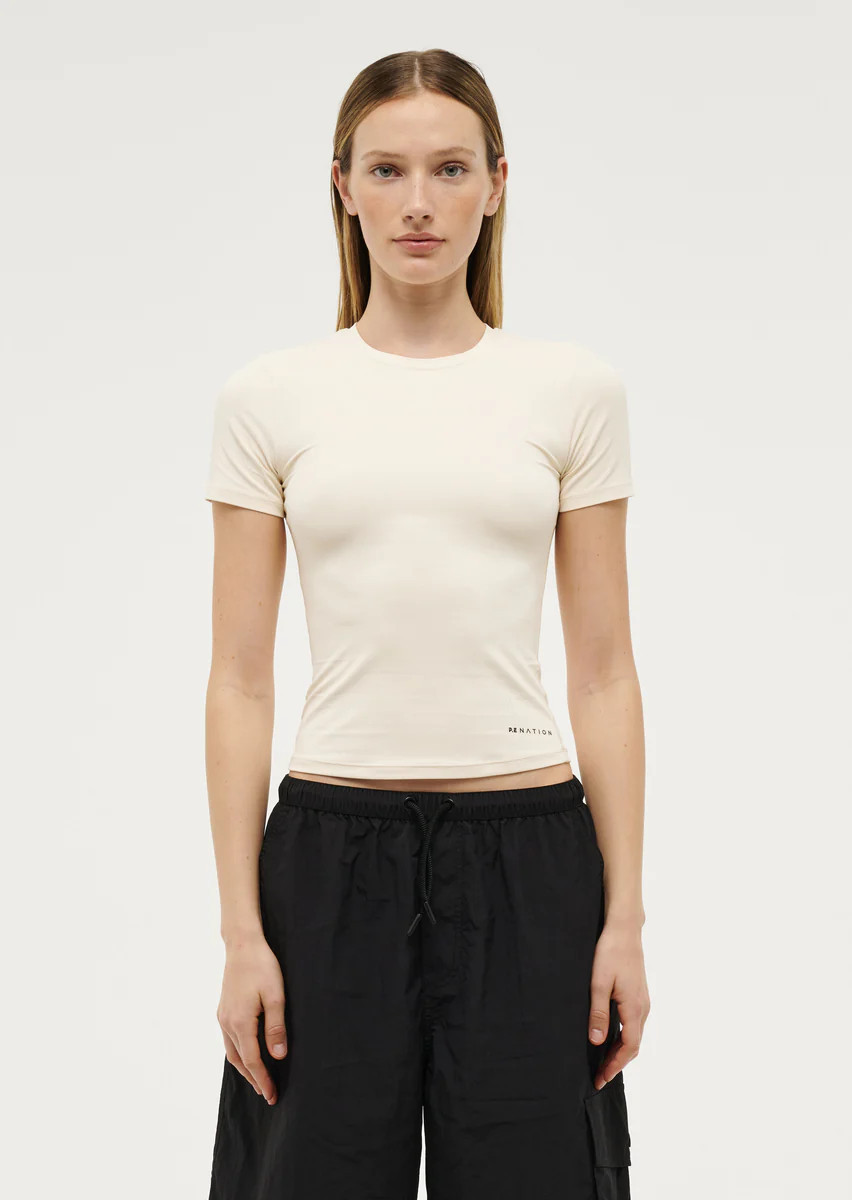 Foundation Short Sleeve Tee | Whisper White | P.E Nation | P.E Nation AU