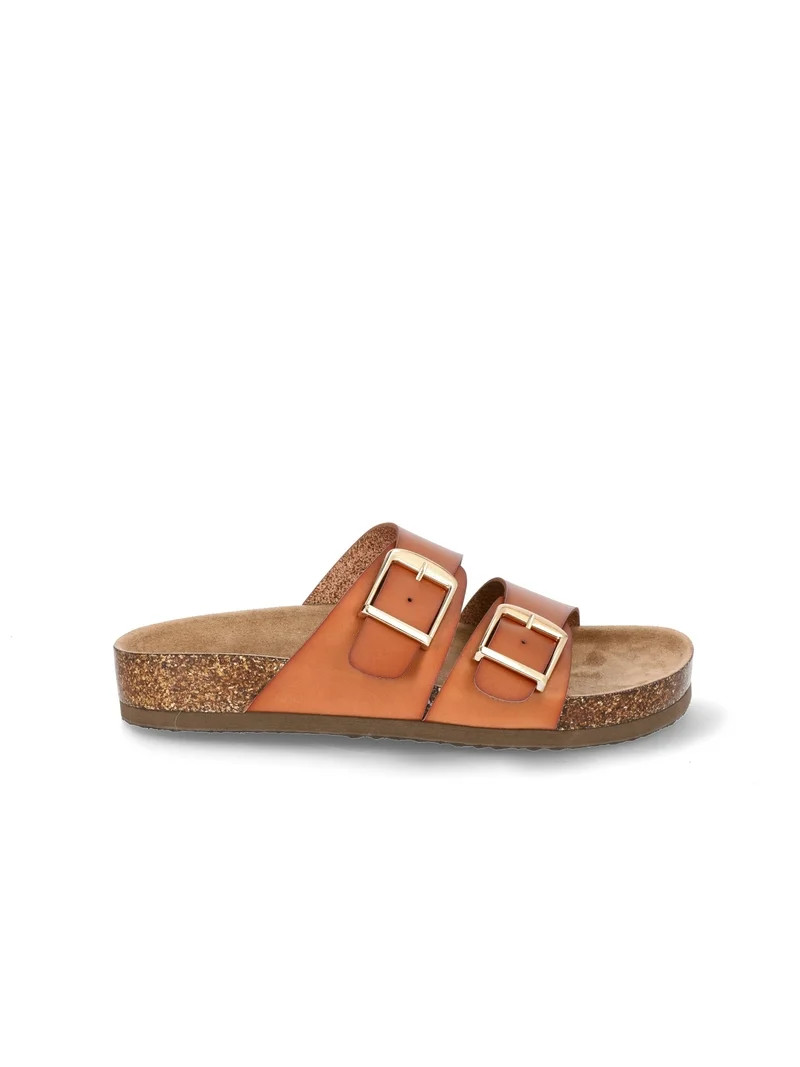 Time and Tru Women's Footbed Slide Sandals, Wide Width Available | Walmart (US)
