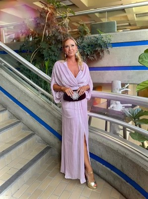 Badgley Mischka Drape Dolman Gown Women’s Size 0 Retail $880 | eBay US