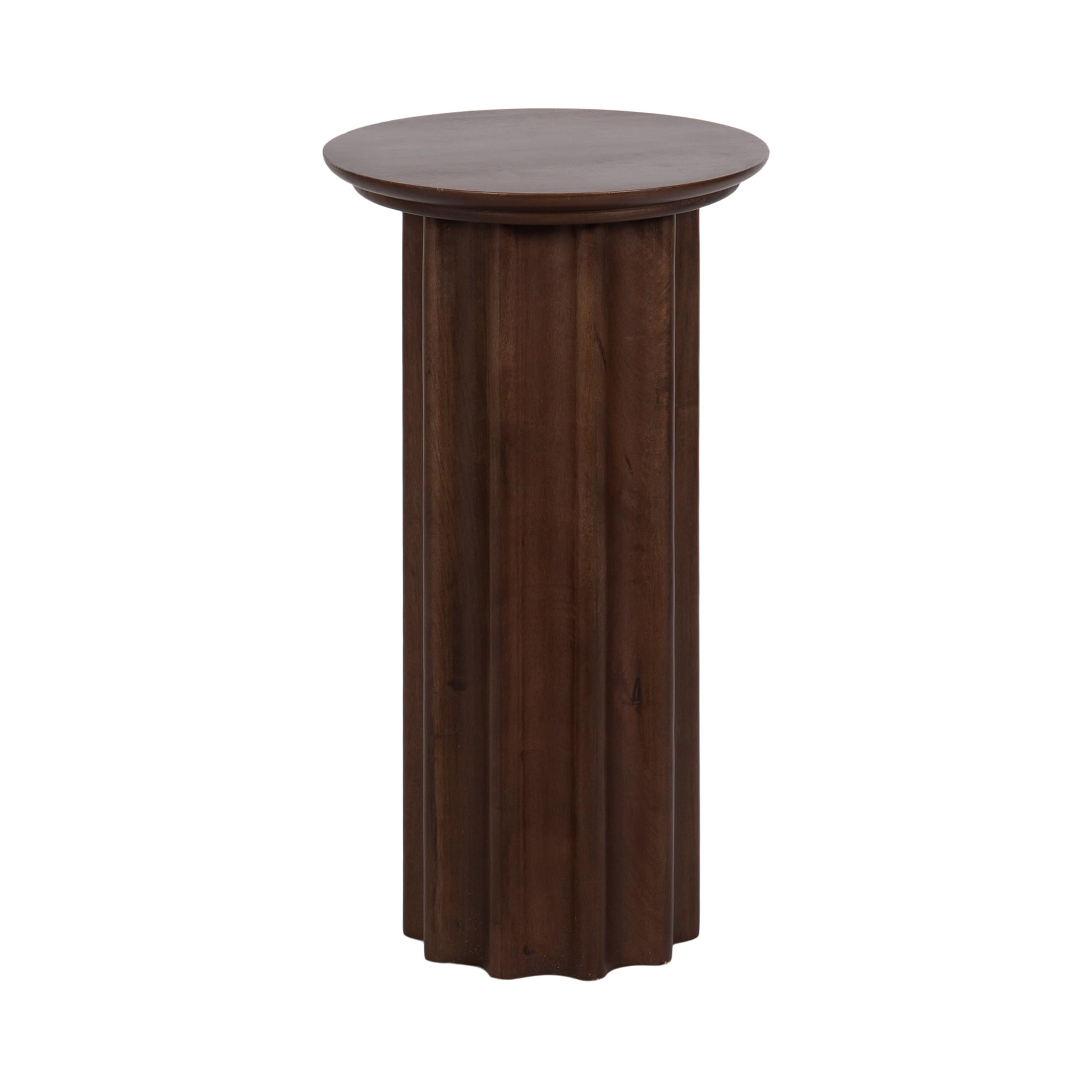 Kate and Laurel Gierson Modern Wooden Round Side Table, 12 x 12 x 22, Dark Brown, Transitional Sc... | Amazon (US)