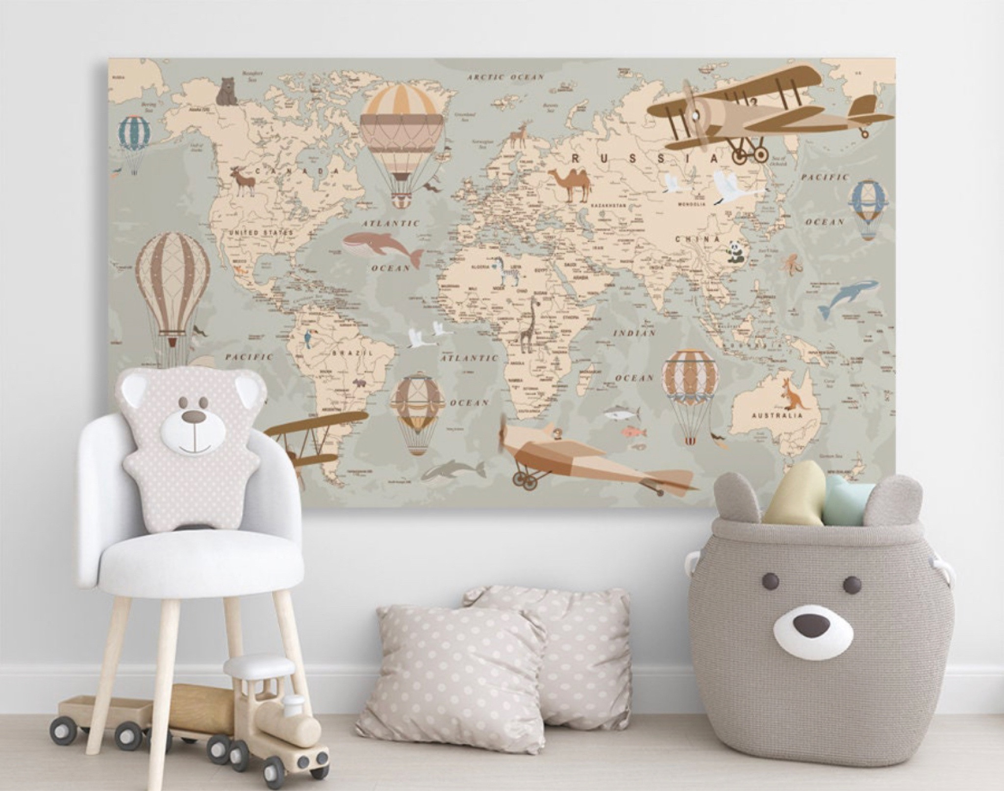 Loving this neutral warm map for our son’s big boy room! 

#LTKbaby #LTKkids #LTKhome