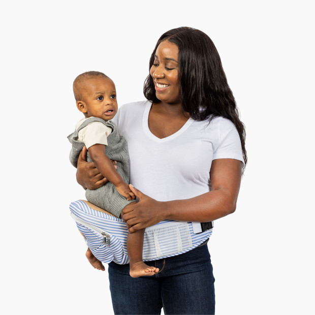 Tushbaby Lite Hip Seat Carrier in Blue Stripe | Babylist