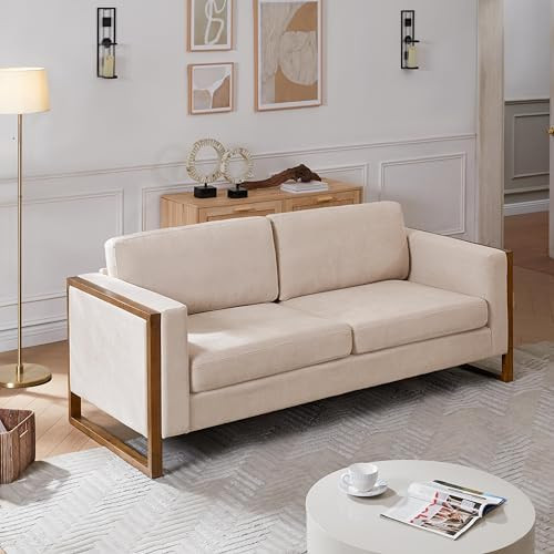 Merax 79" Loveseat Sofa Modern Sofa with Solid Wood Legs, Elegant Comfortable Spacious 2-Seater S... | Amazon (US)