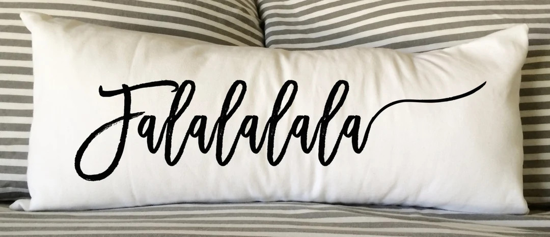 Falalalala Pillow, Christmas Pillow, Burlap Pillow, Decorative Pillow, 12x24 Lumbar Pillow, Holid... | Etsy (US)