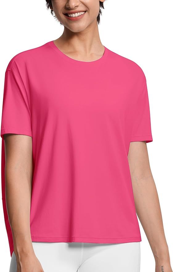 Origiwish Women's Short Sleeve Workout T-Shirt Loose Fit Athletic Gym Shirts Casual Running Yoga ... | Amazon (US)