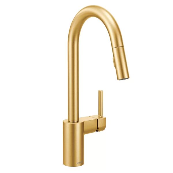 Brushed Gold Align Pull Down Single Handle Kitchen Faucet (Part number: 7565BG) | Wayfair North America