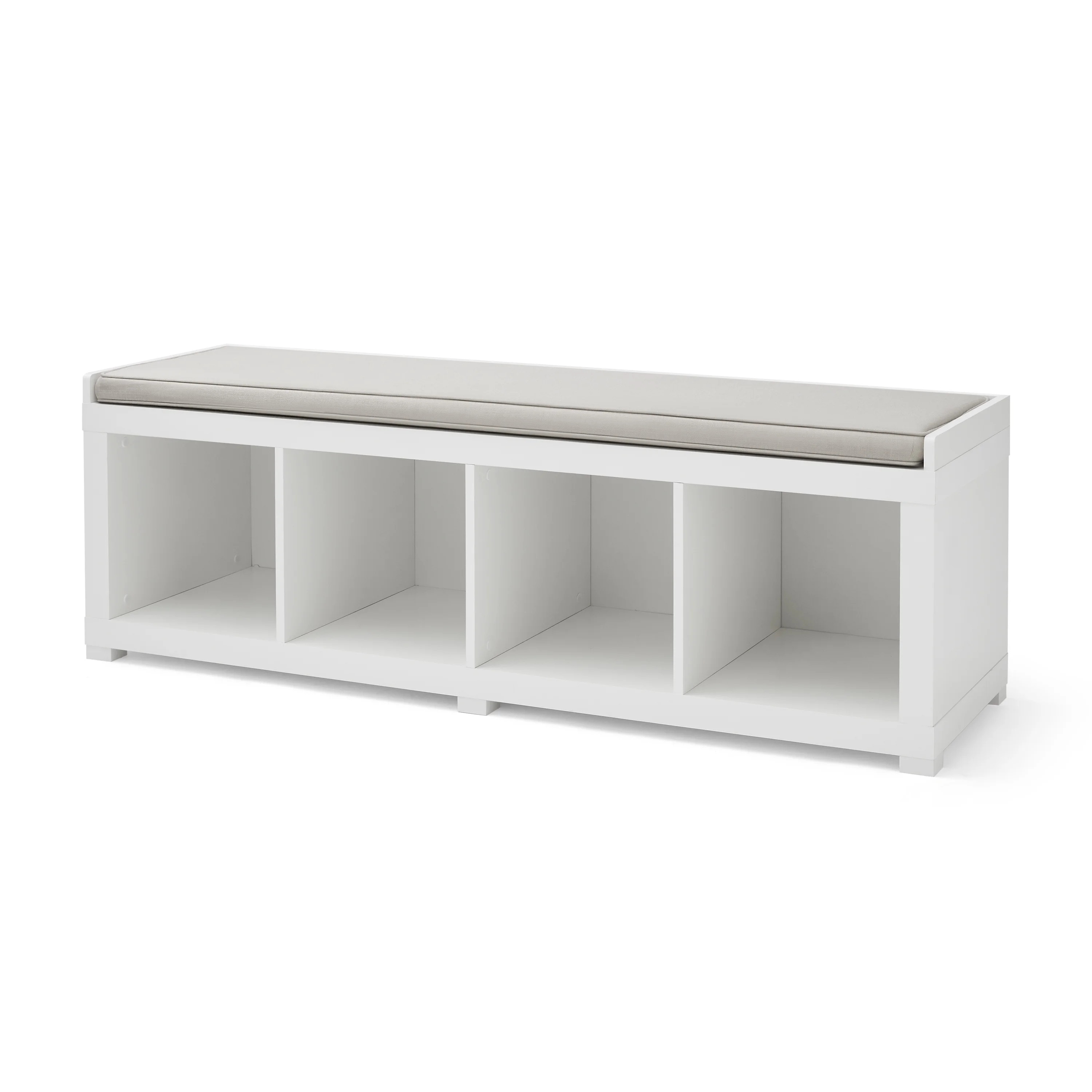Better Homes & Gardens 4-Cube Storage Organizer Bench, White | Walmart (US)
