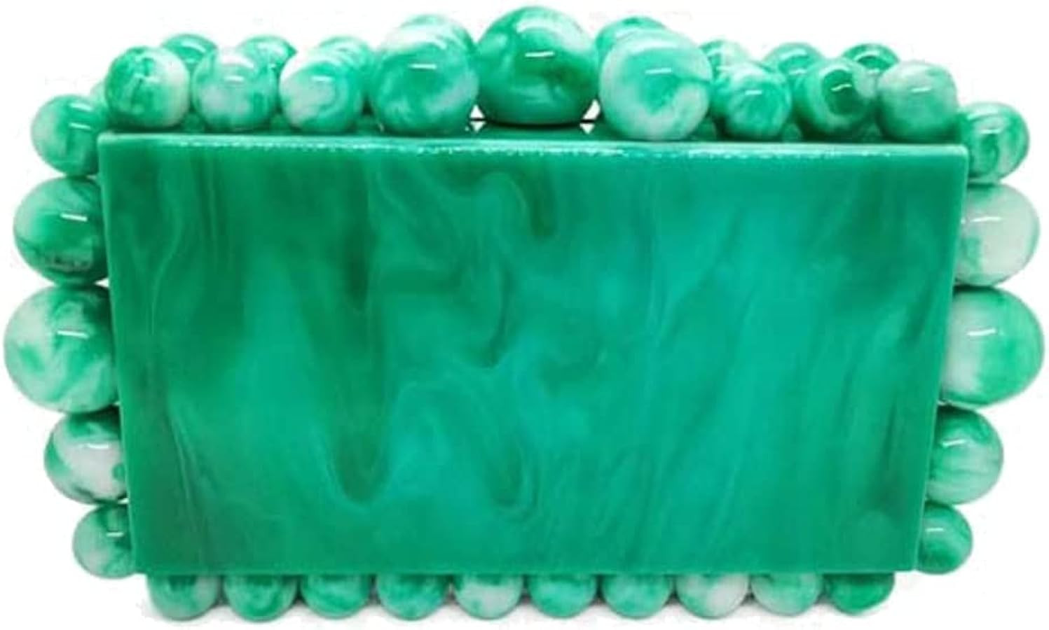 Acrylic Evening Beaded Clutch Box Bag for Women Glitter Marble Purse Handbag for Wedding Cocktail... | Amazon (US)