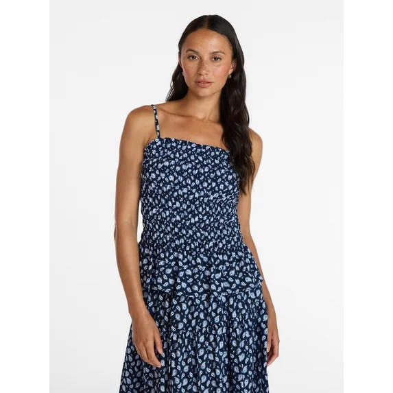 Time and Tru Women's Smocked Tank Top, Sizes XS-XXXL | Walmart (US)