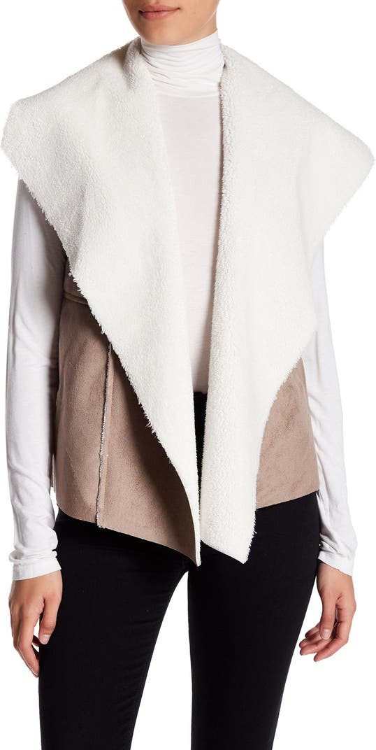 NORDSTROM RACK Faux Shearling & Faux Suede Vest | Nordstromrack | Nordstrom Rack