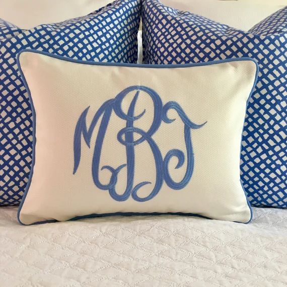 Monogrammed Pillow Cover | Etsy | Etsy (US)