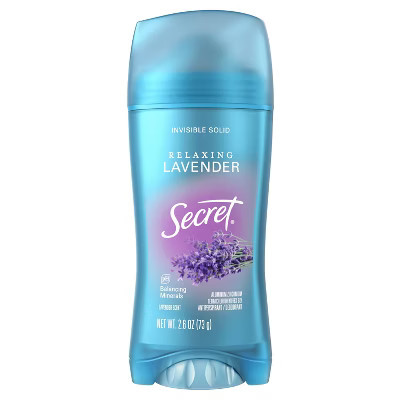 Secret Invisible Solid Antiperspirant & Deodorant - Lavender Scent 2.6oz: Paraben-Free | Target