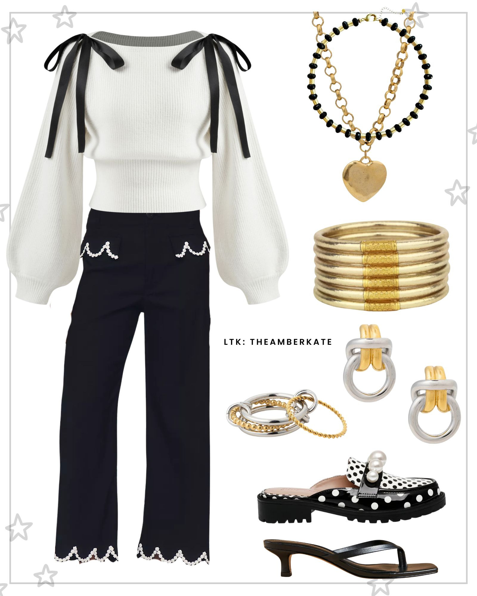 Black and white chic outfit idea for teachers 

#LTKautumn #LTKMidsize #LTKWorkwear