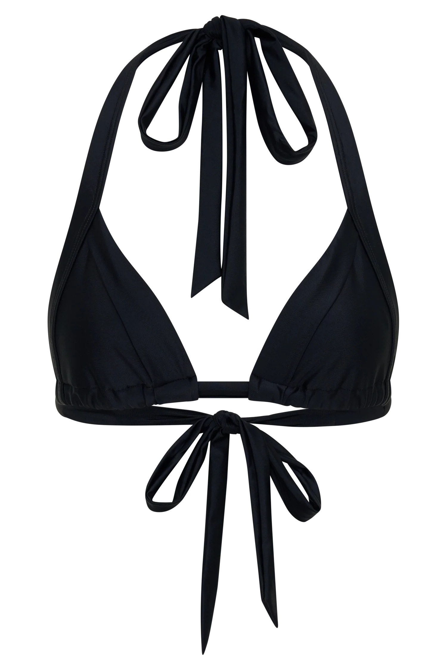 Fern Triangle Bikini Top - Black | MESHKI US