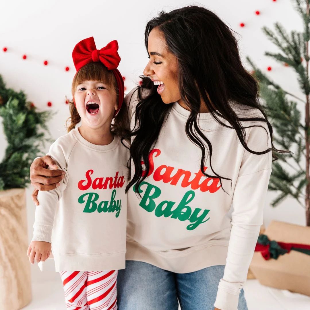 Santa Baby Women's Crew Neck Sweatshirt | Bums & Roses
