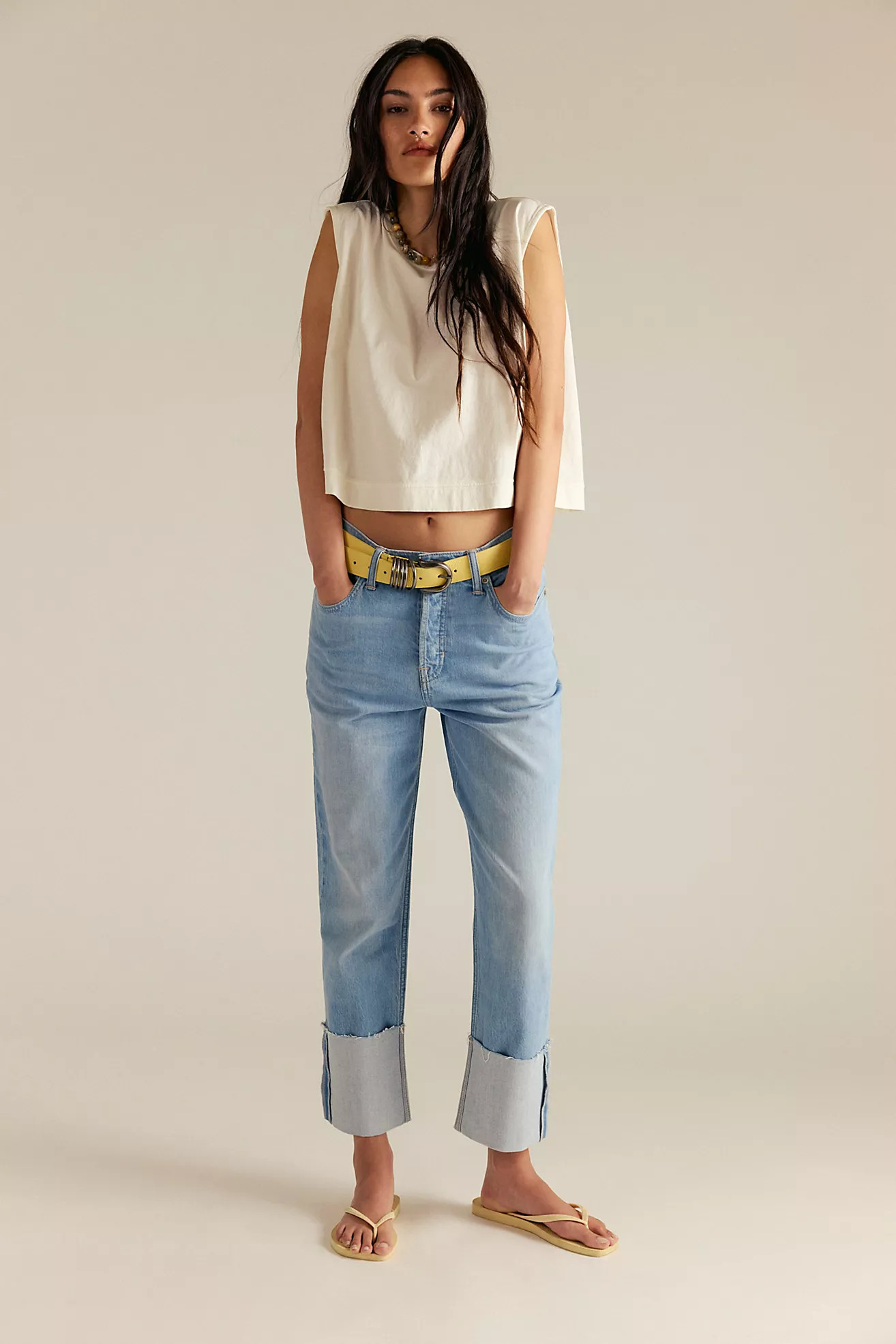 We The Free Isabelle Slim Cuffed Jeans | Free People (Global - UK&FR Excluded)