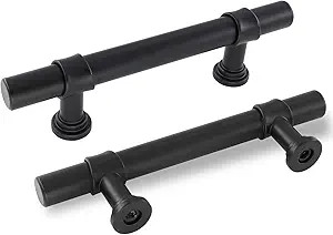 goldenwarm 10 Pack Black Cabinet Pulls 3 Inch Matte Black Drawer Pulls - LST18BK76 Black Kitchen ... | Amazon (US)