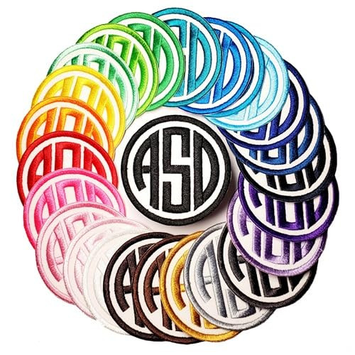 Amazon.com: Monogram Patch Iron-on or Sew-on Applique Embroidered Patch for Uniforms, Backpacks, ... | Amazon (US)
