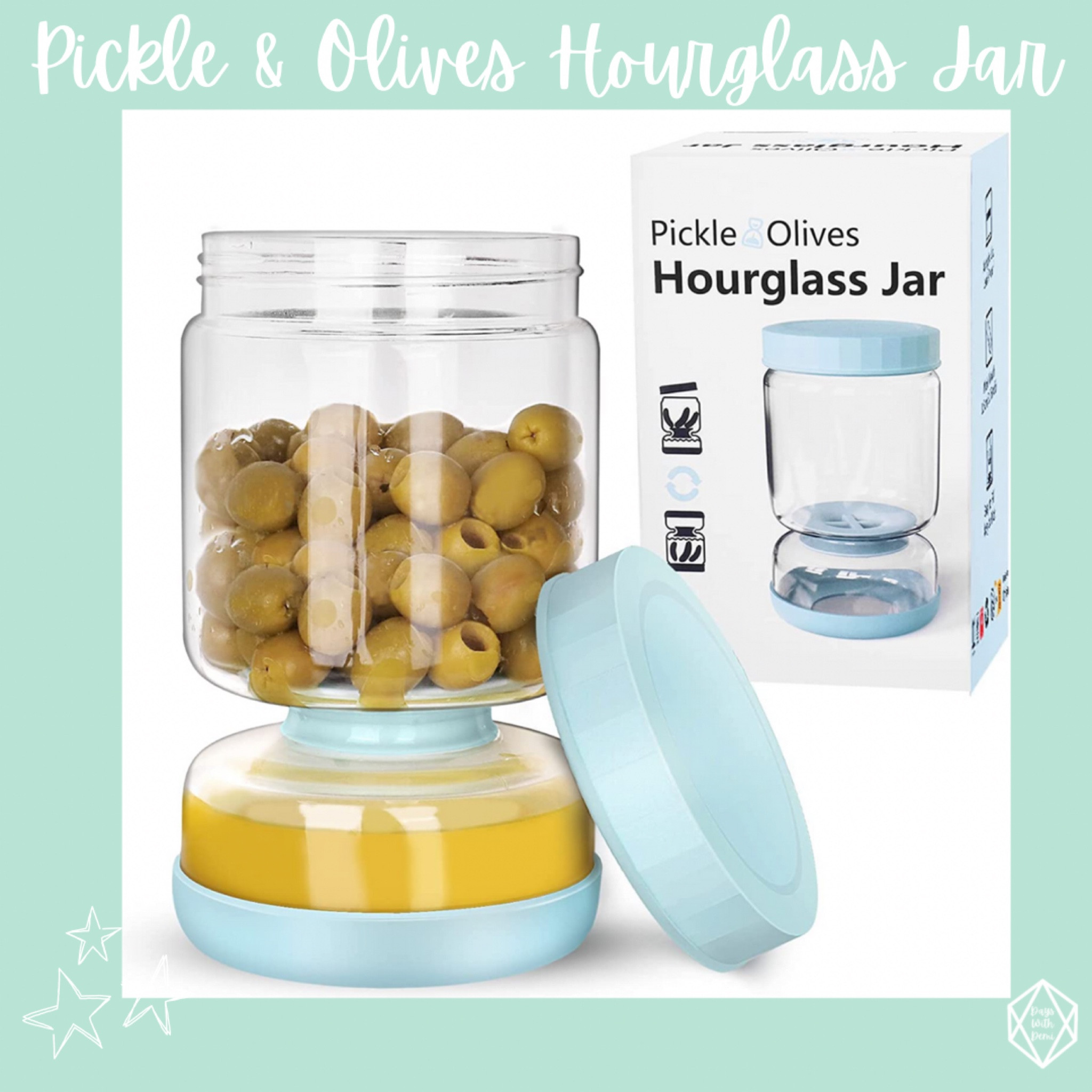 Glass Pickle Jar With Strainer Flip Pickle Container For - Temu