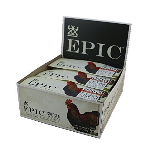 Epic All Natural Meat Bar, 100% Natural, Chicken Sriracha, 1.5 ounce, 12 Count | Amazon (US)