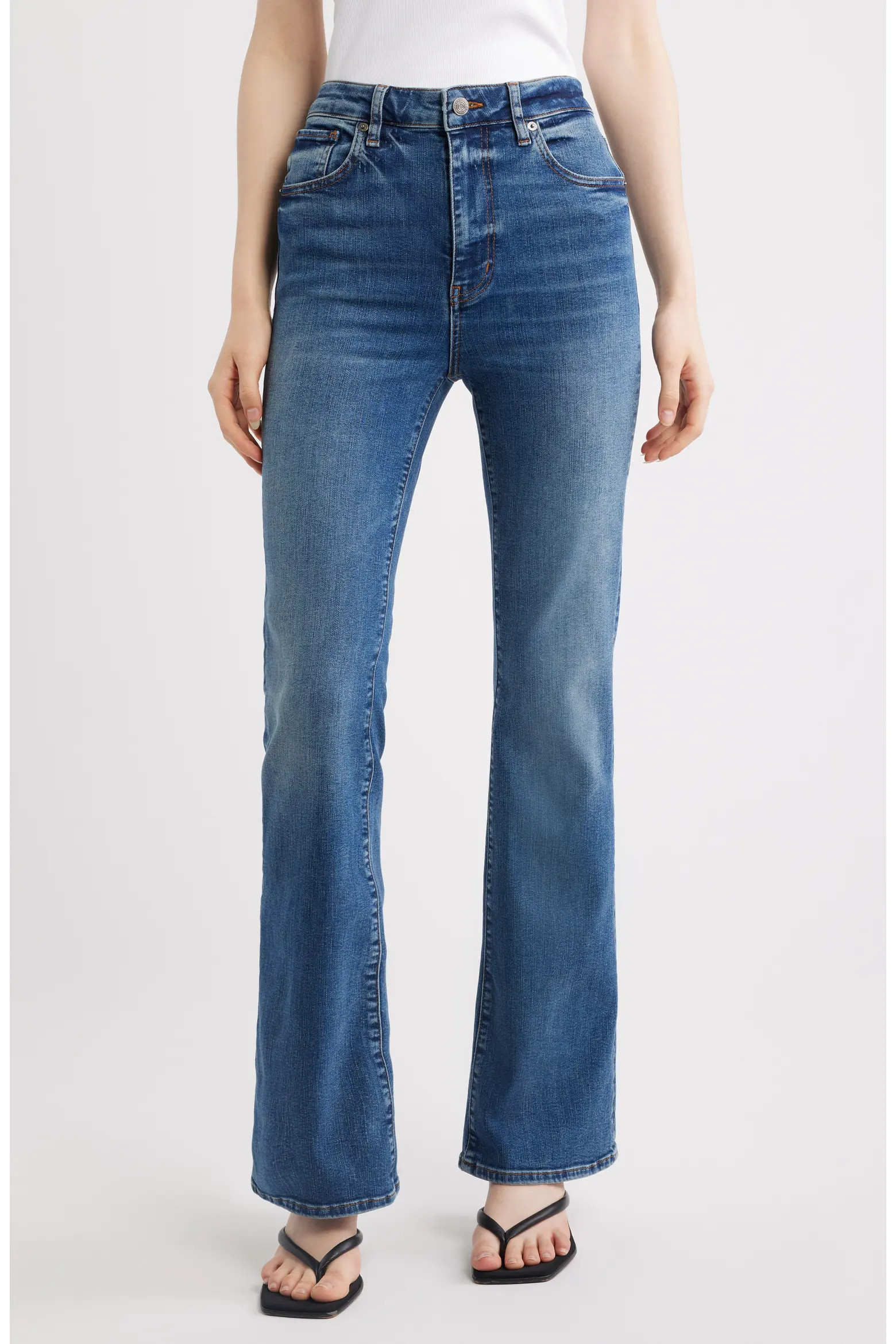 FRAME The Reboot High Waist Bootcut Jeans (Daylily) (Women) | Nordstrom | Nordstrom