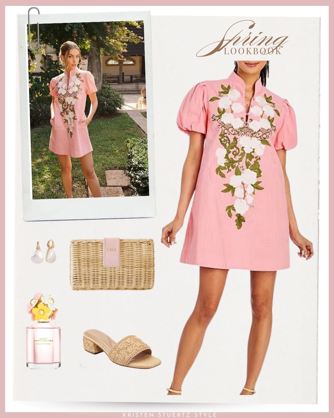 The prettiest mini dress for spring! This floral pink mini dress from Dillards is paired with a wicker clutch from Mark & Graham, Easy Spirit raffia block heels, and pearl drop earrings from Ettika.

@ltk @dillards 

#date night outfits #spring outfits 2026 #spring dresses #easter dress women #vacation outfits beach #ltkshoecrush



#LTKootd #LTKTall #LTKOver40