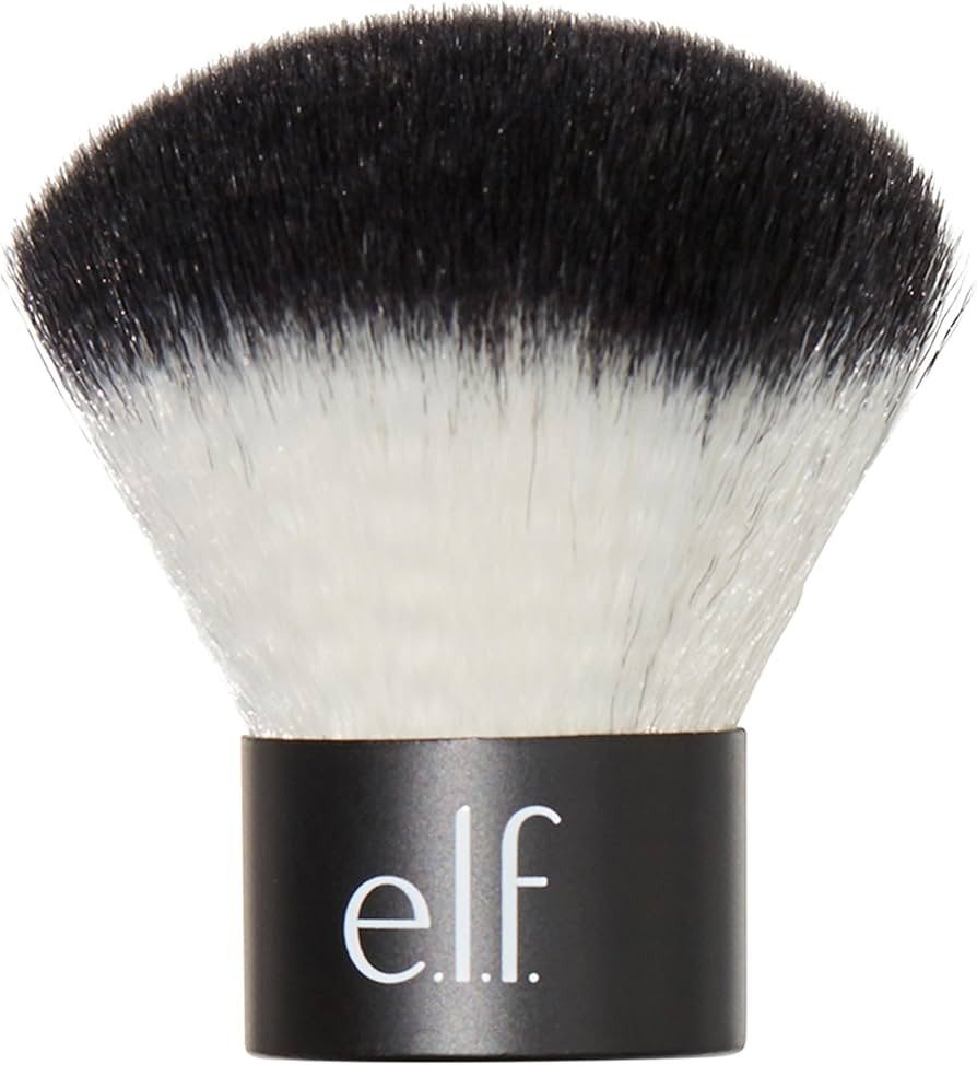 e.l.f. Kabuki Face Brush, Synthetic Haired, Versatile, Compact, Applies Bronzer, Powder, or Highl... | Amazon (US)