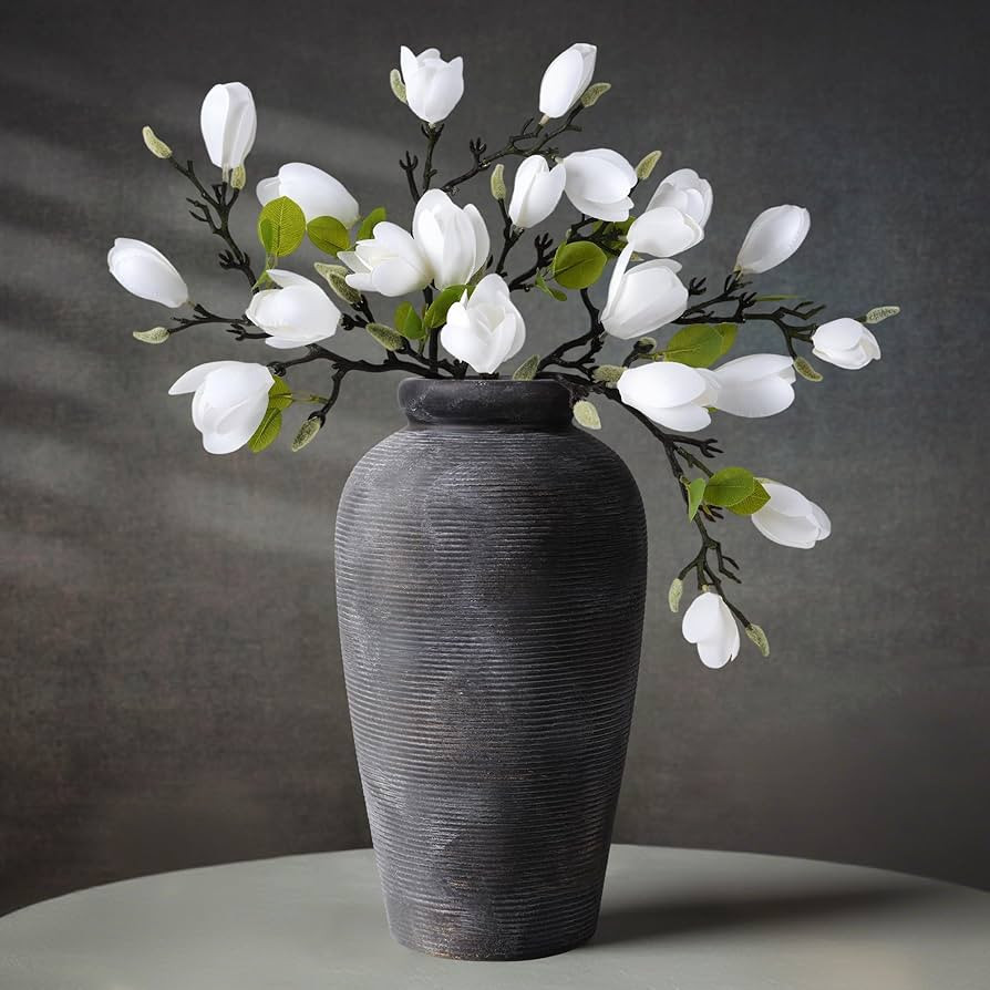 Starttag Large Ceramic Rustic Vase, 11 inch Farmhouse Flowers Tall Vase Vintage Texture Pottery F... | Amazon (US)