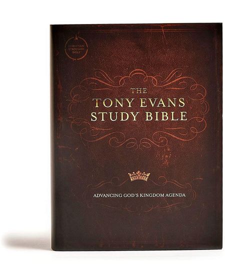 CSB Tony Evans Study Bible, Hardcover, Black Letter, Study Notes and Commentary, Articles, Videos, Charts, Easy-to-Read Bible Serif Type