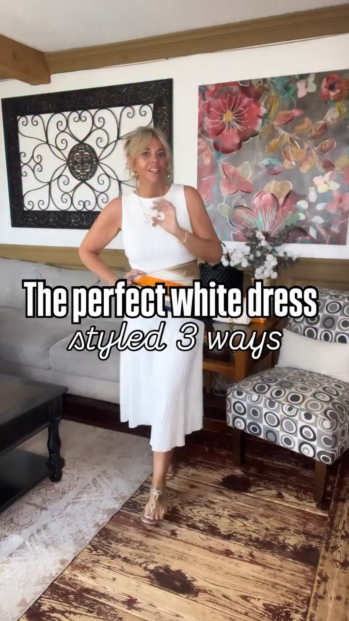 perfect little white dress 👗 Styled the dress three ways for ya; which style is your fave? I’m 5’7”/size12/170lbs and th size large in this dress 👗 fits perfectly. Oh and don’t worry, if white isn’t for you, the dress is available in more colors.

#LTKSeasonal #LTKMidsize #LTKOver40