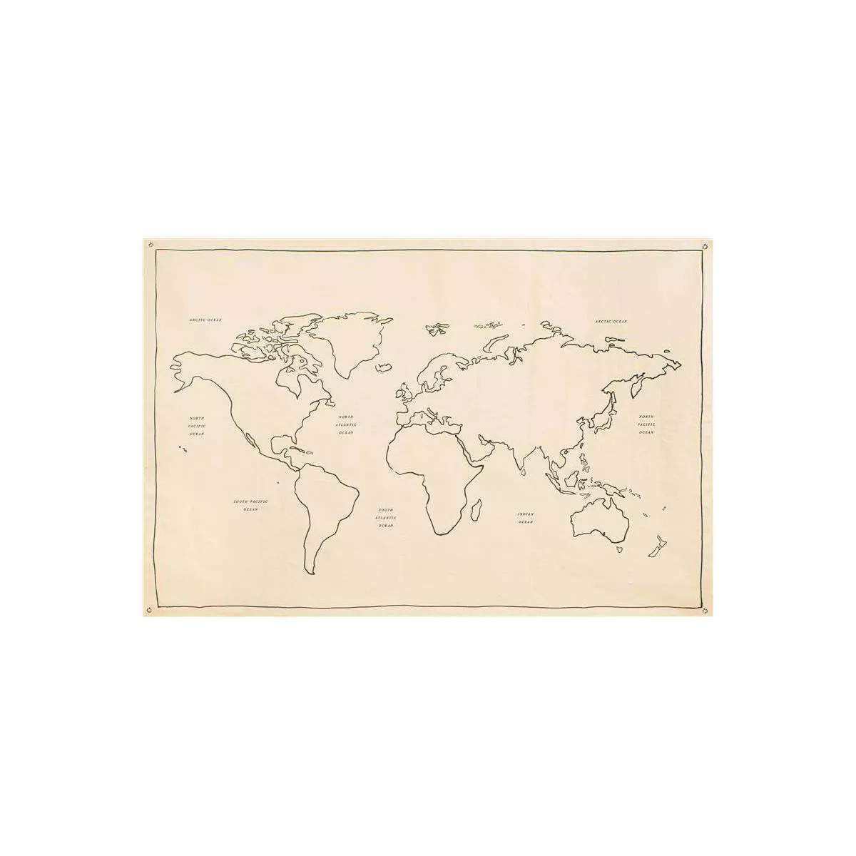72"x48" World Map Linen Wall Tapestry - Threshold™ designed with Studio McGee | Target